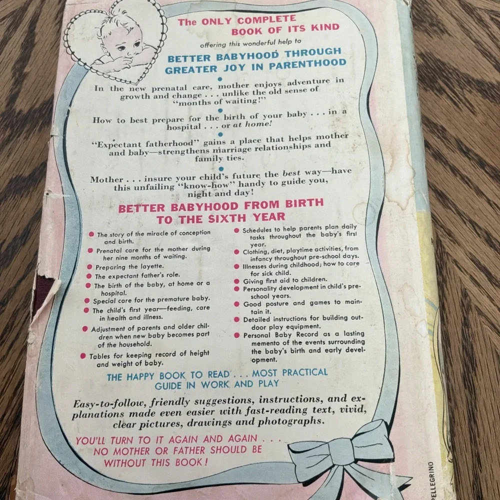 Vtg 1955 The New American Baby Book Hardcover Fully Illustrated - Picture 6 of 7